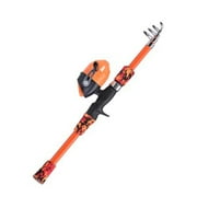 1.65M Kids Fishing Rod Set Telescoping Fishing Rod Reel Rod \u0026 Reel Combos Orange